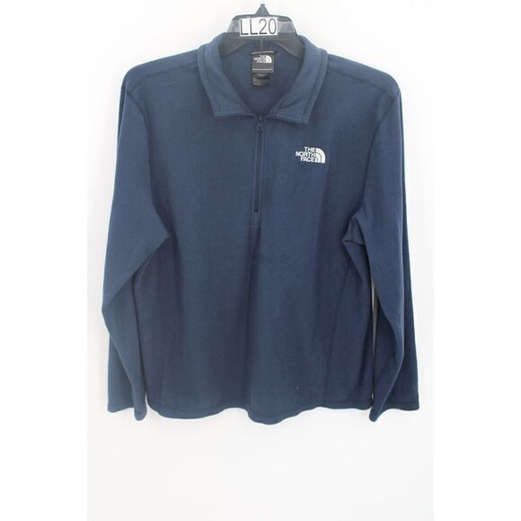THE NORTH FACE MENS SIZE L NAVY BLUE 1/4 ZIP FLEECE PULLOVER LS SHIRT - Picture 4 of 9